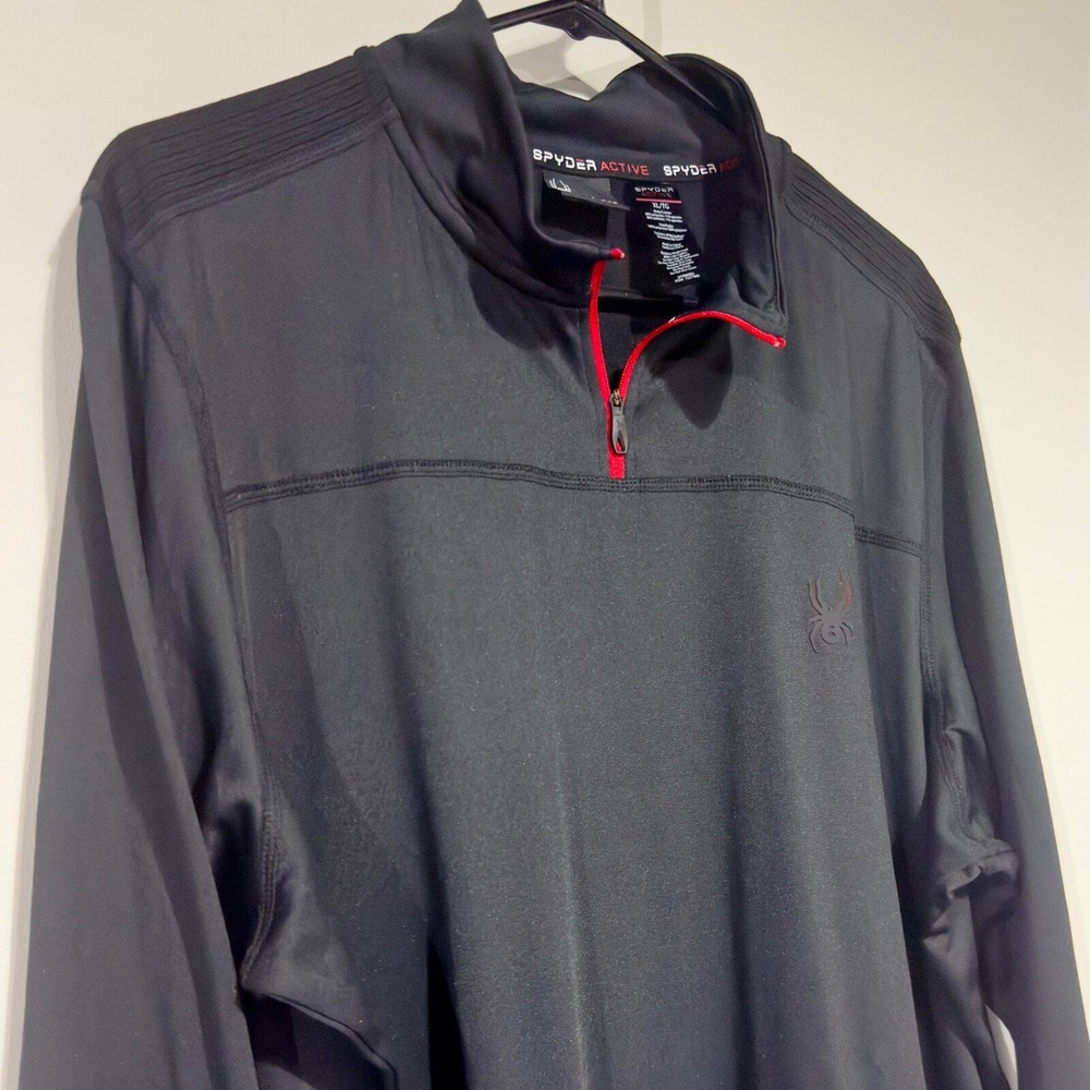 Spyder Active Men's Quarter Zip Long Sleeve‎ Athletic Fit Shirt XL Performance - Picture 8 of 16